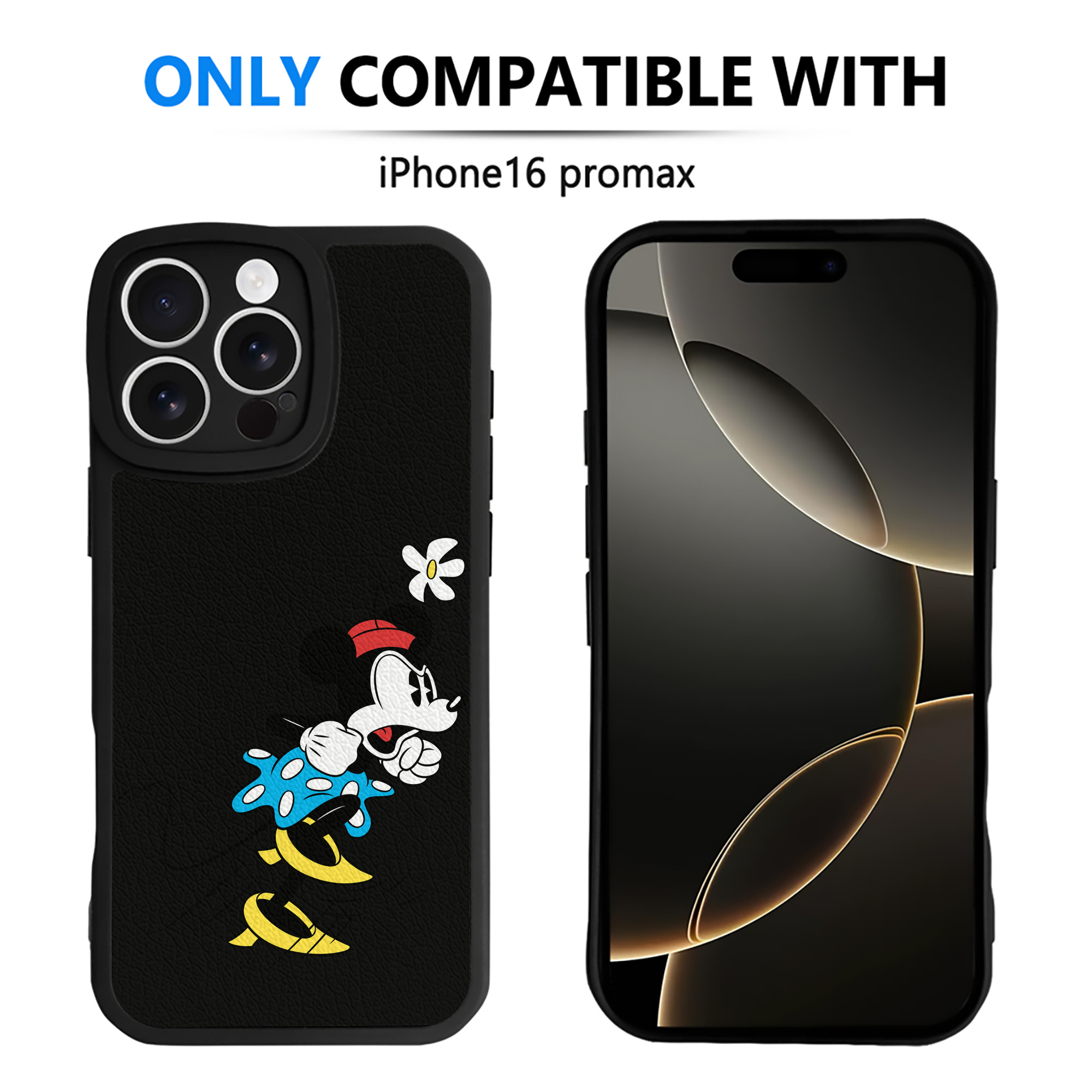 （画像用） ミッキーマウス Mickey Mouse 【iPhone 16シリーズ対応】シリコンスマホケース（レザー調） 材質：シリコン